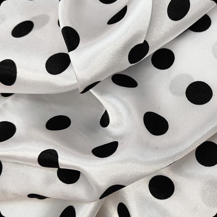 In-Stock 2cm Polka Dot Printed Fabric Satin Printed Imitation Silk Clothing Lining Scarf Ribbon Headwear Fabric In-Stock 2cm Polka Dot Printed Fabric Satin Printed Imitation Silk Clothing Lining Scarf Ribbon Headwear Fabric