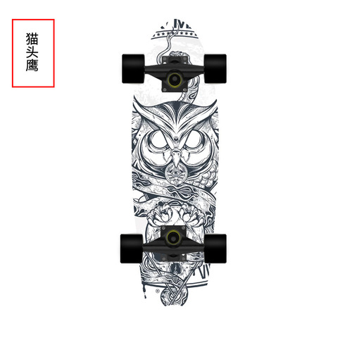 Fish board single tilt brush street board fish tail skateboard maple walking board for boys and girls beginner land surfboard one piece drop shipping