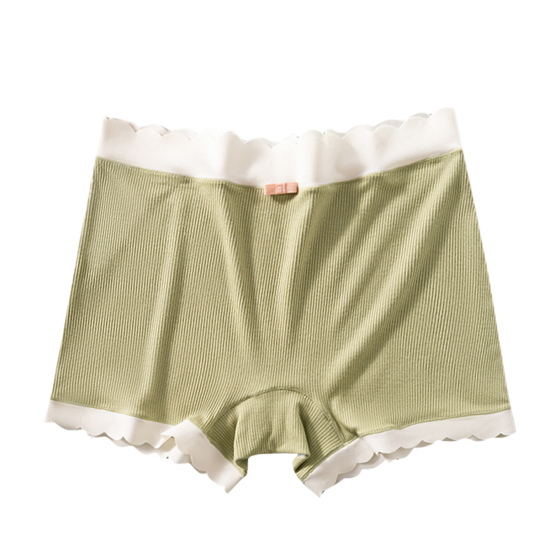 Bóxer calzoncillos pantalones de seguridad cómodos de 200 kg de gran tamaño para mujer, calzoncillos de cuatro esquinas antibacterianos de algodón antideslumbrantes dos en uno.