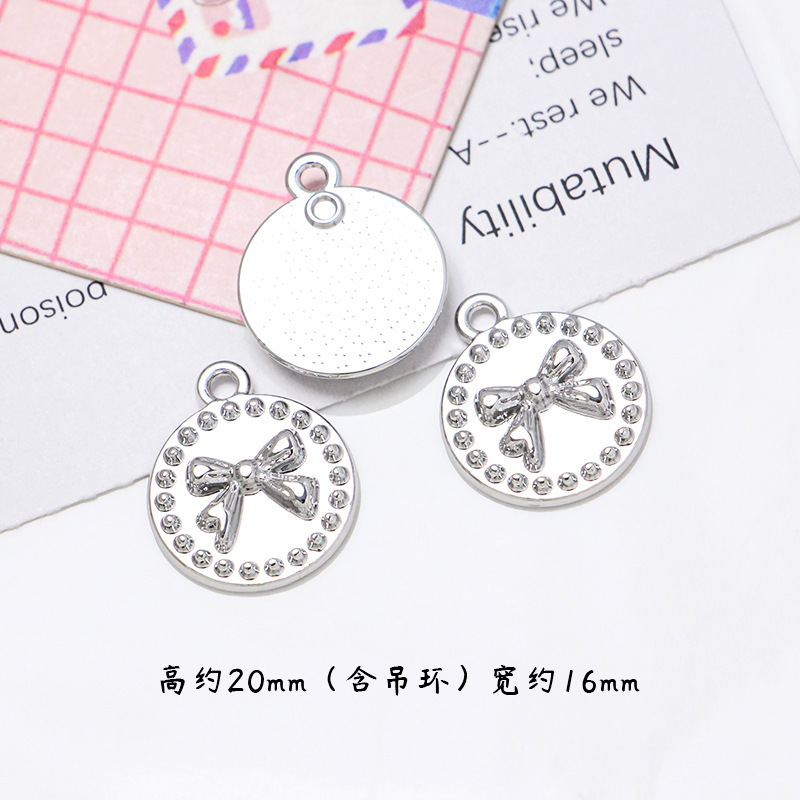 DIY百合蝶結びの愛の星梅の花のアルファベットのペンダントの手作りの材料のネックレスのブレスレットの耳のアクセサリーのペンダント|undefined
