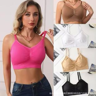 Cross-border New Tight Yoga Bra Women's Sling European and American Sports Underwear Quick-drying Running Yoga Clothes Fitness Top