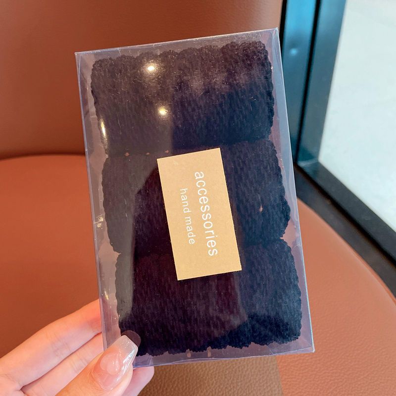 Niños corda de cabello de color macarón niñas corda de cabello de alta elasticidad corda de cabello de corda de cabello gruesa simple anillo de toalla de cola de caballo