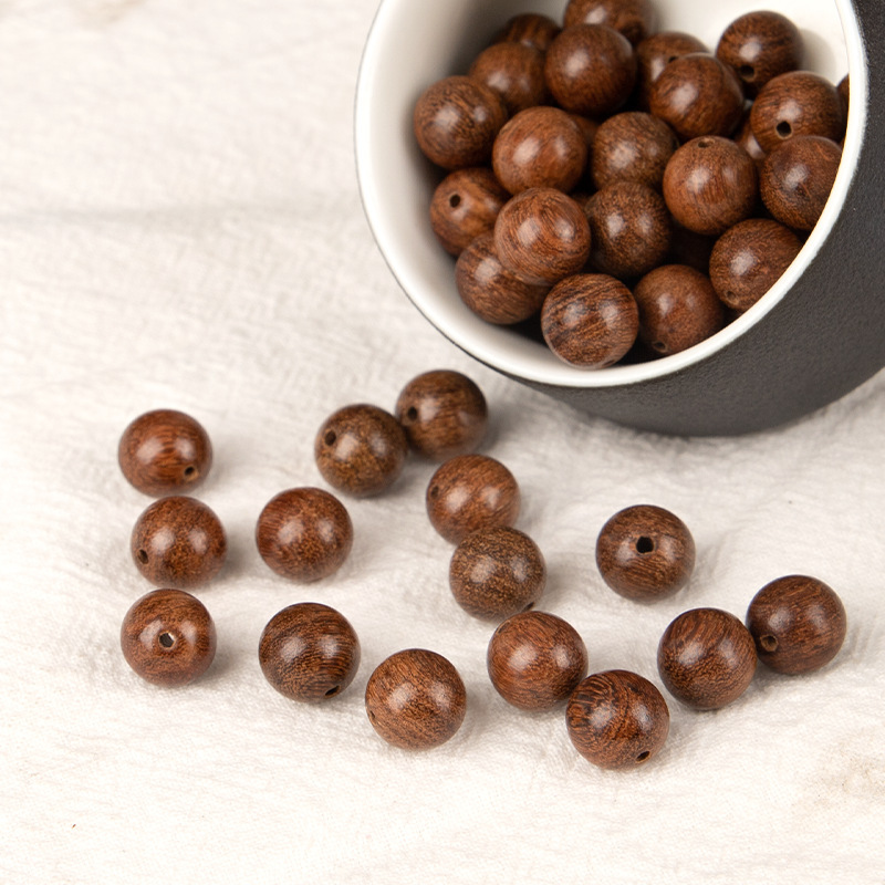 Natural Golden Sandalwood Bracelet Loose Beads DIY Beaded Sandalwood Wooden Beads Wenwan Buddha Beads Accessories Bracelet with Beads