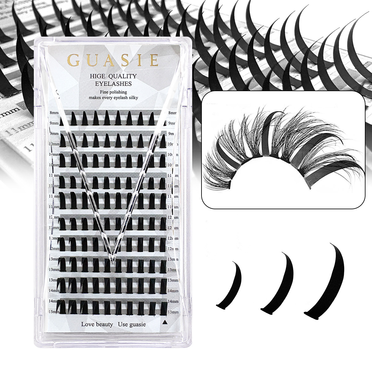 Spiky Lash Extension Single fairy hairy pointed eyelash extension…