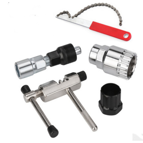 Bicycle repair tool set, bicycle repair flywheel center shaft removal wrench, mountain bike repair chain cutter