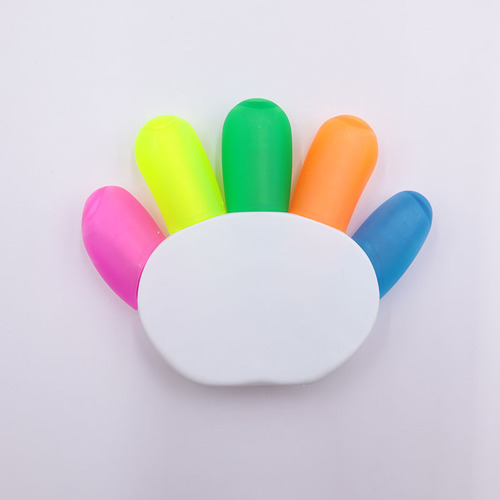 Five-Color Sunflower Fluorescent Pens Children's Painting and Doodle Markers Advertising Gift Promotion Logo Printing Available