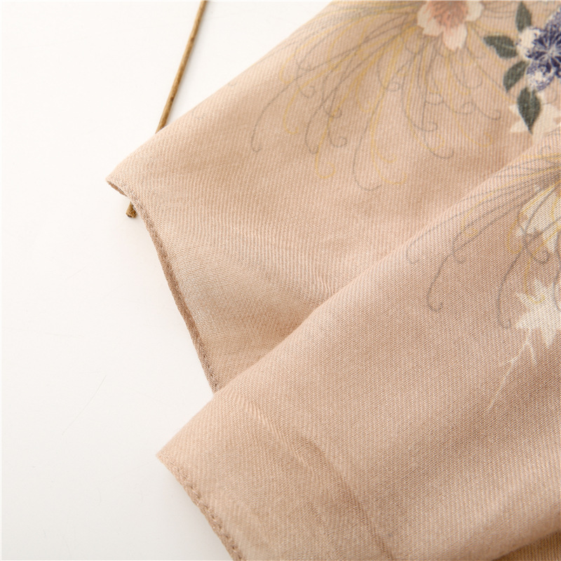 200g Weight Indoor Occasion Stripe Pattern Women'S Gender Elegant Style Retro Korean Style Fashion Printing Scarf 8