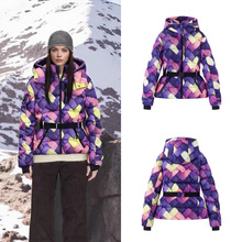 跨境外贸女装2025秋冬季欧美风时尚羽绒棉滑雪服棉服