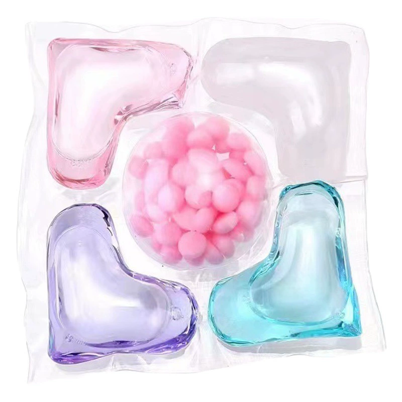 Гелевые шарики для стирки с пятью полостями оптом, фабричные шарики для длительного сохранения аромата, мягкие против клещей, сильное обеззараживающее моющее средство для стирки, шарик для стирки
