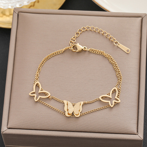  new niche design high-end butterfly bestie bracelet for girls on Valentine’s Day and birthday as a gift for girlfriend