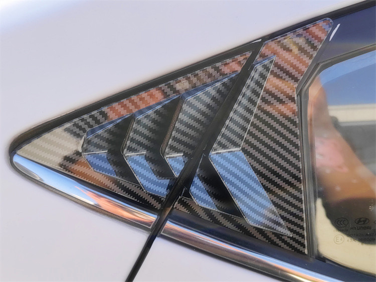 Suitable for Hyundai Langdong Rear Triangular Window Blinds Carbon Fiber Modified Exterior Car Decoration Parts Mustang Style Door