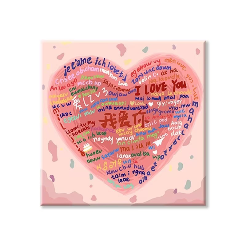 Bienes genuinos Mona Lisa Royal punto de cruz en 10.000 idiomas te amo sin gancho 14 colores bordado completo image 5
