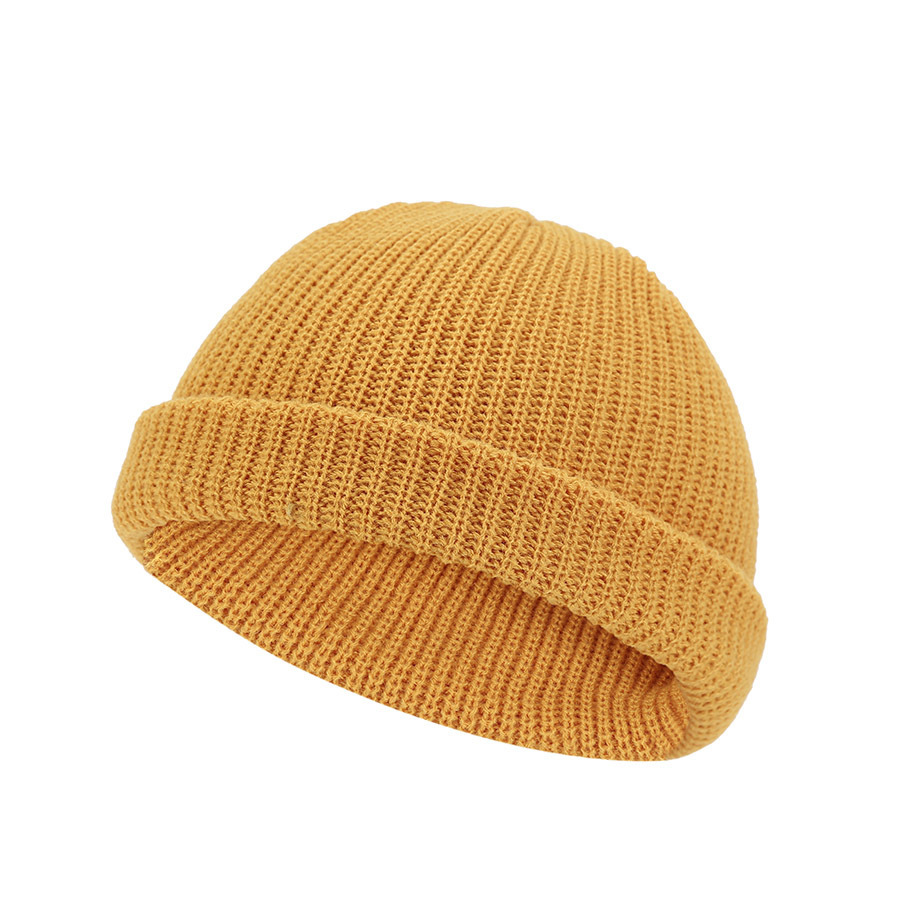 Guapi Short Cold Dome Street Knitted Hat High Elasticity_voghion.com