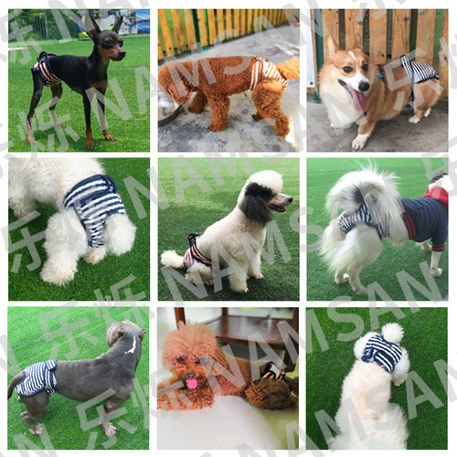 New pet striped menstrual pants, dog menstrual pants, anti-harassment pet clothes, clothing manufacturer direct sales