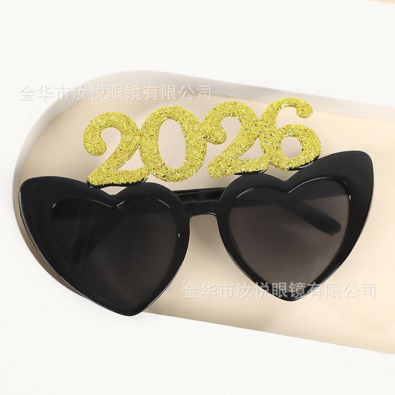 新年大晦日写真小道具 2026 面白いメガネ新年パーティーパーティー 2026 デジタルメガネ卸売|undefined