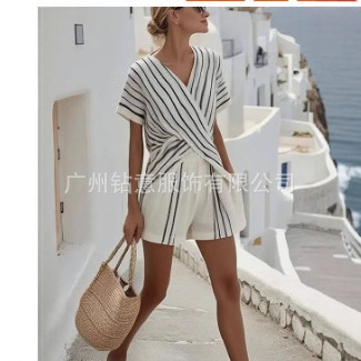 2025 New Autumn and Winter Export Plus Size Women's Pure Color Casual Printed Sportswear Two-Piece Set Loose Home Set