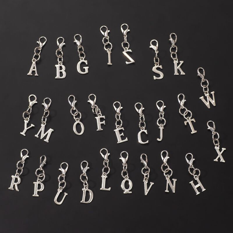 European and American Hot-Selling DIY 26 English Alphabet Simple Pendant Keychain Zipper Bag Decoration Accessory European and American Hot-Selling DIY 26 English Alphabet Simple Pendant Keychain Zipper Bag Decoration Accessory