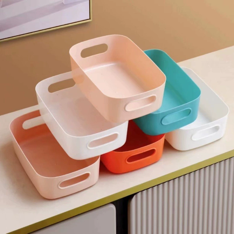 Plastic table storage box, rectangular big toy, storage basket, storage system