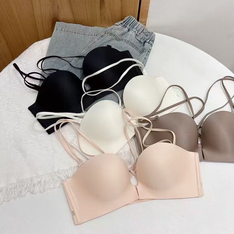 Beautiful Back Underwear Women's Small Chest Push-up 2025 New Style Top-up Bra Sexy Backless Seamless Bra