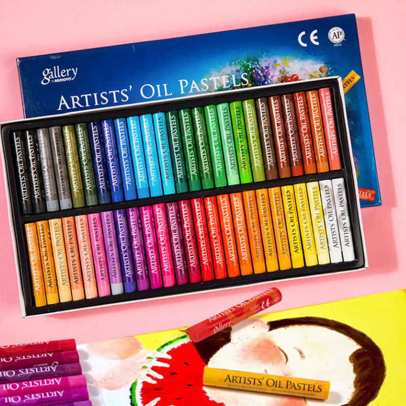South Korea Ally MUNGYO Expert MOPS-50 Color Oil Painting Stick Soft Crayon Graffiti Brush Kids Crayon