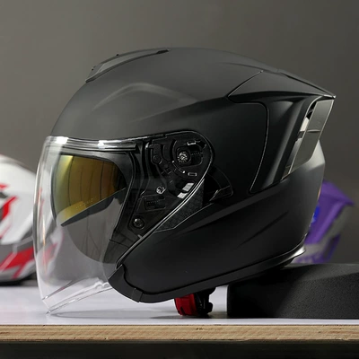 Motorcycle Half Helmet 3/4 | Motosiklet kaskı (dəbilqə) - r05-matte-black-s-code