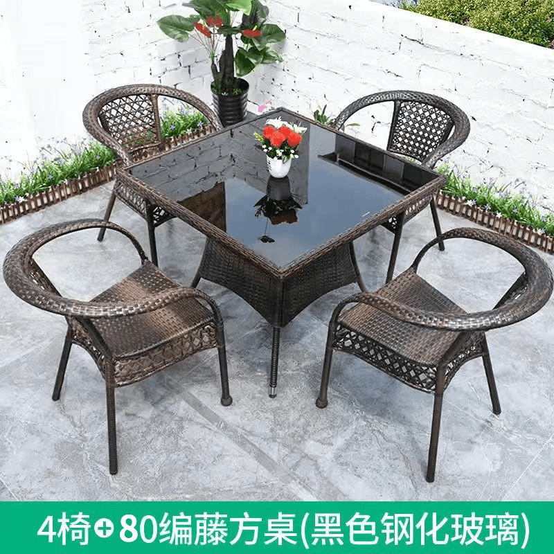 [핫특가] 의자 4개 + 80cm 정사각형 테이블