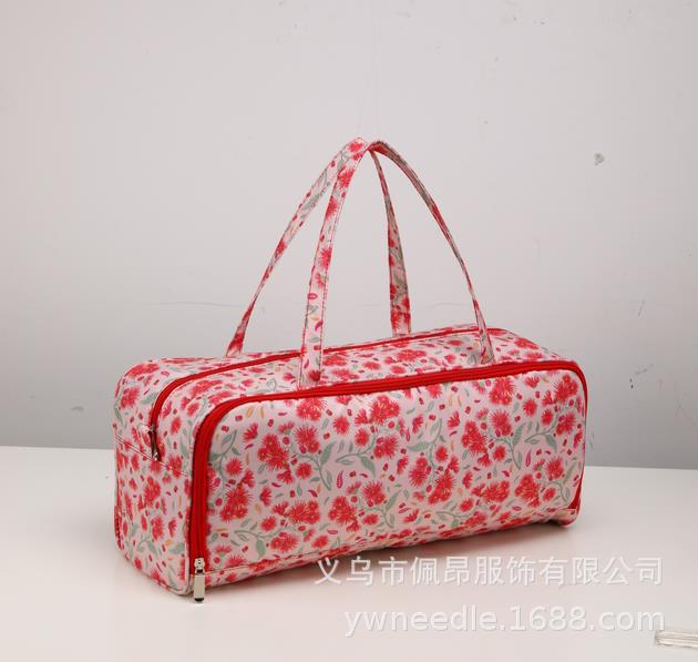 Nueva bolsa de almacenamiento de lana aguja de palo ganchillo tejer suministros bolso rectangular especial patrón de limón multifuncional
