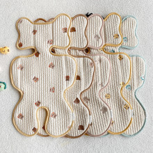 韩国INS新款婴儿宝宝手推车坐垫刺绣透气四季通用纯棉柔软推车席