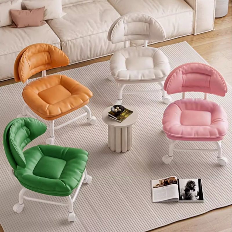 Silencioso universal rueda móvil pequeño taburete respaldo polea banco bajo para niños pequeños banco giratorio simple y moderno