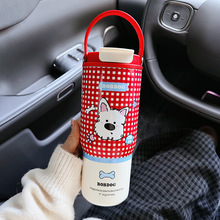 陶瓷内胆双饮保温杯蜡笔一杯双饮轻心杯成人儿童车载便携喝水杯子