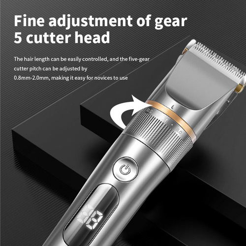 Cross-border best-selling professional hair clipper electric clipper ceramic head digital display hair clipper oil head carving clipper electric clipper