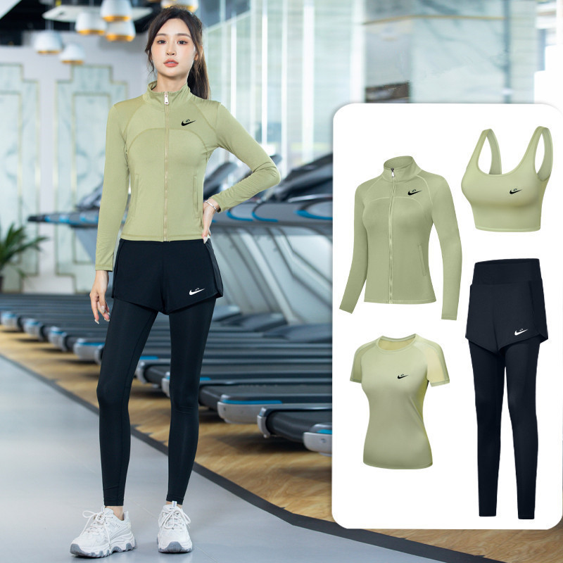 Cross-Border Women's Fitness Yoga Wear Sports Bra Underwear Vest Top Shorts Long Pants Cardigan Set with Logo Print Cross-Border Women's Fitness Yoga Wear Sports Bra Underwear Vest Top Shorts Long Pants Cardigan Set with Logo Print