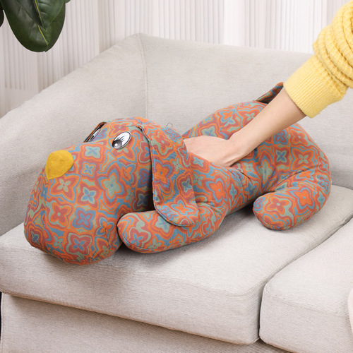 Double layer yarn puppy pillow plush toy dog ​​doll sleeping pillow doll birthday gift gift wholesale removable and washable