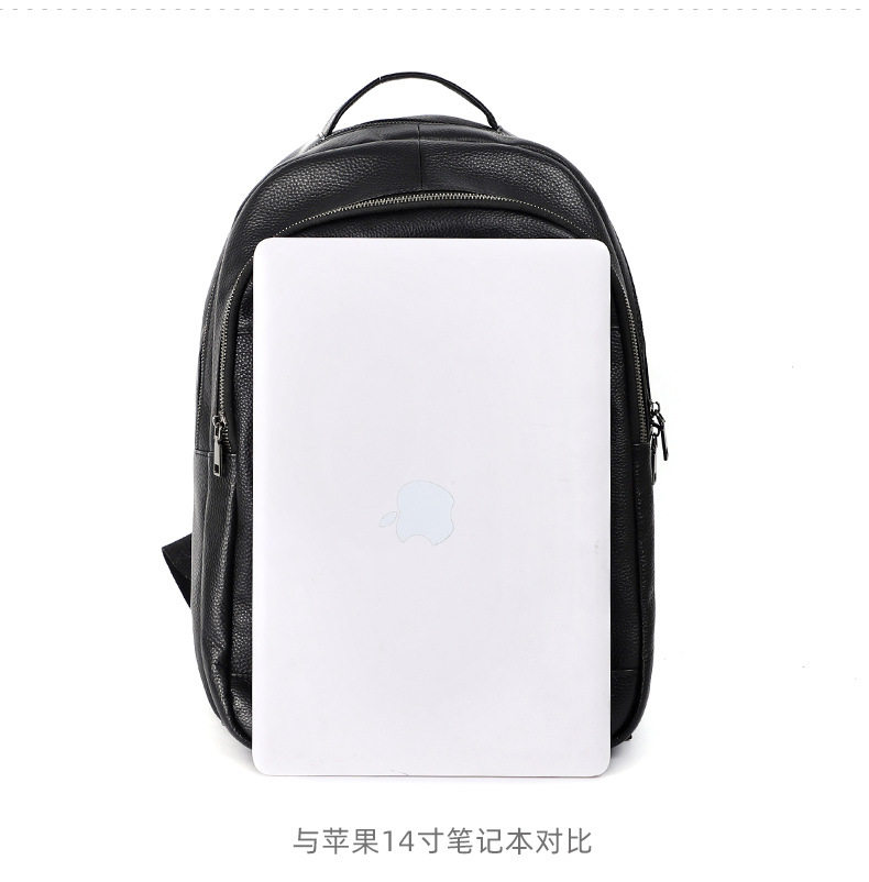 Ba lô da bò lớp đầu dung tích lớn nam da thật 29×20×41 cm — Màu đen chi tiết 13
