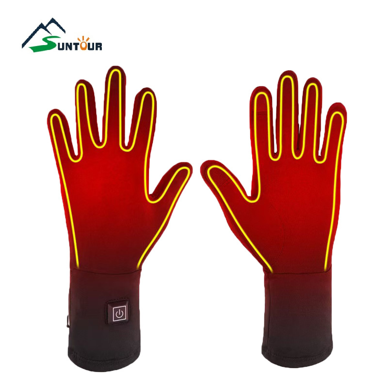 Cross-Border Thin Electric Heating Gloves for Outdoor Sports, Touchscreen Waterproof, Factory Direct, Inner Liner Electric Heating Ski Gloves