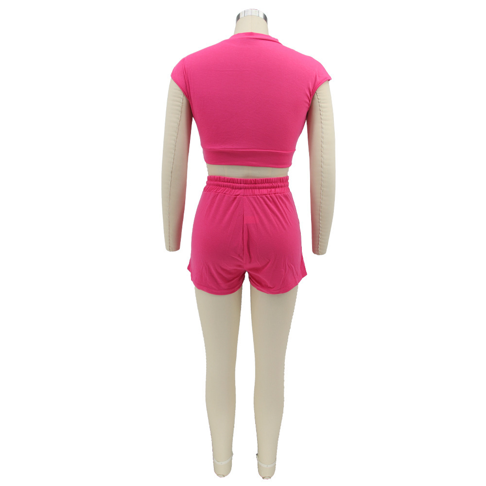 Women's solid color fashion casual suit