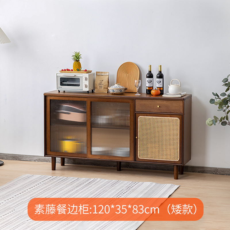 Armario de estilo japonés armario aparador bajo gabinete armario pared simple gabinete de té de madera maciza sala de estar vestuario gabinete de almacenamiento