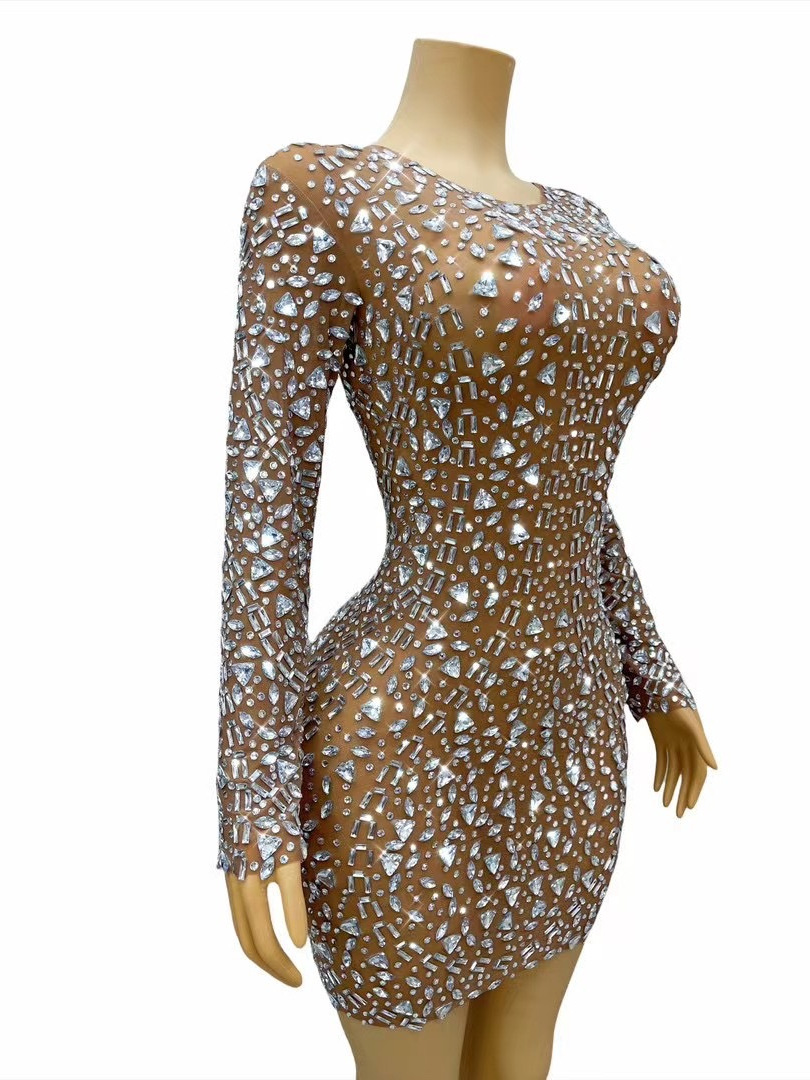 Elegant fashionable elastic long-sleeve
