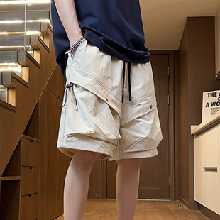 Workwear Multi-Pocket Shorts Summer Men's High Street American Sports Casual Mid-Length Shorts Men's Summer