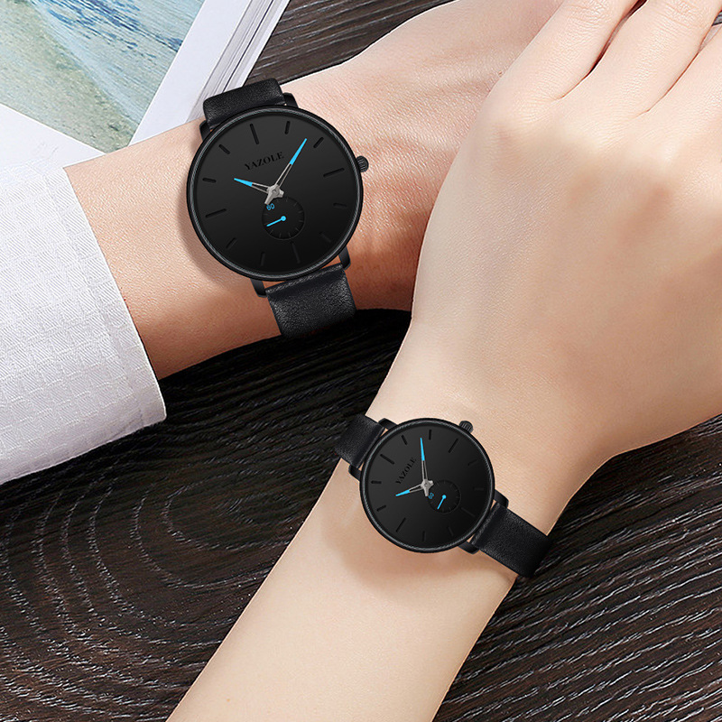 Orologio da polso al quarzo semplice impermeabile e luminoso notturno abbinato per coppie, regali per studenti maschi e femmine_voghion.com