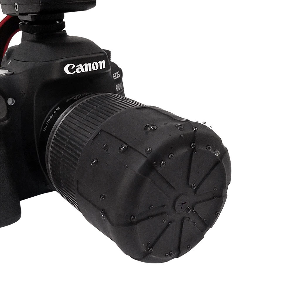 Camera, silicone protective lens, fall protection