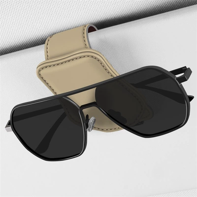 Car Sun Visor Multifunctional Glasses Car Glasses Clip/Bill Clip - 3082-beige-glasses-clip