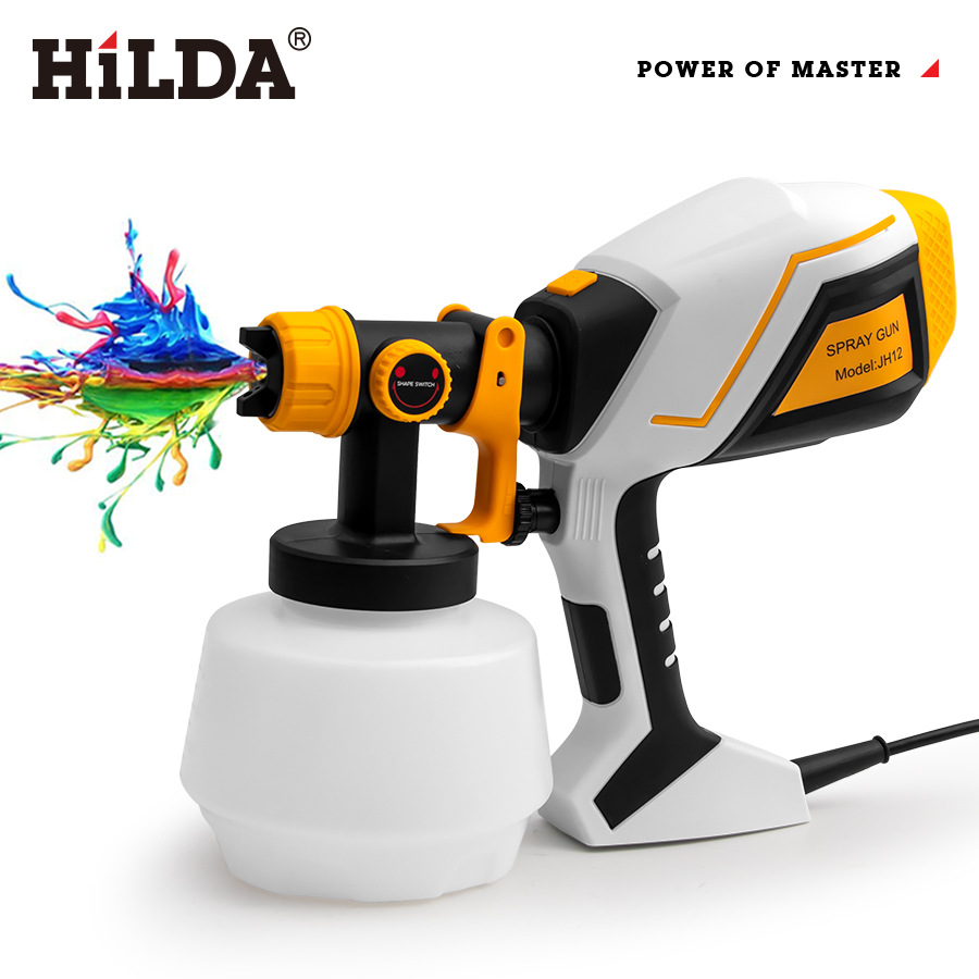 Pistola de Pulverización Blanca Hilda, Nuevo Modelo de Pistola de Pulverización Eléctrica, Pistola de Pulverización de Pintura de Alta Presión, Pistola de Pulverización para Desinfección