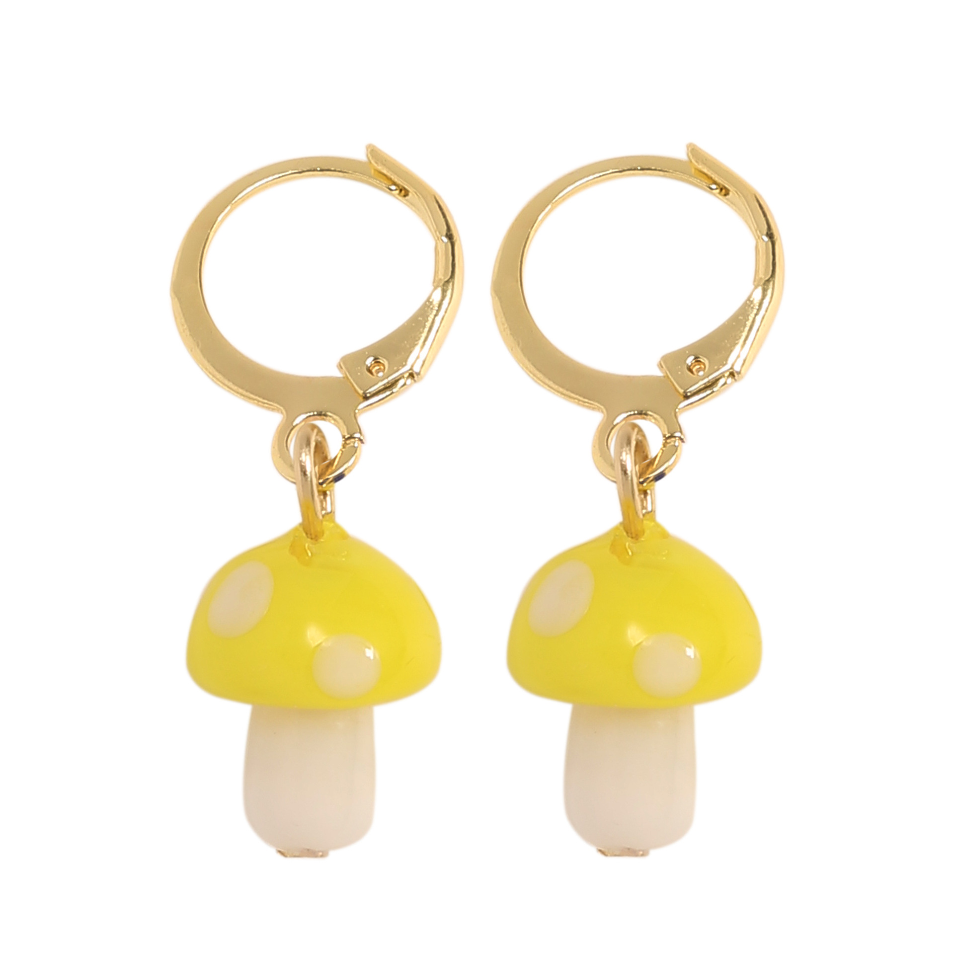Japanese And Korean Fashion Cute Wave Point Mushroom Simple Alloy Earrings display picture 2