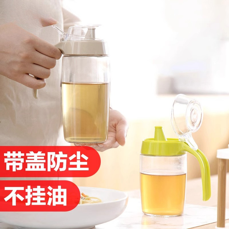 Glass oil pot kitchen household oil bottle large capacity container…