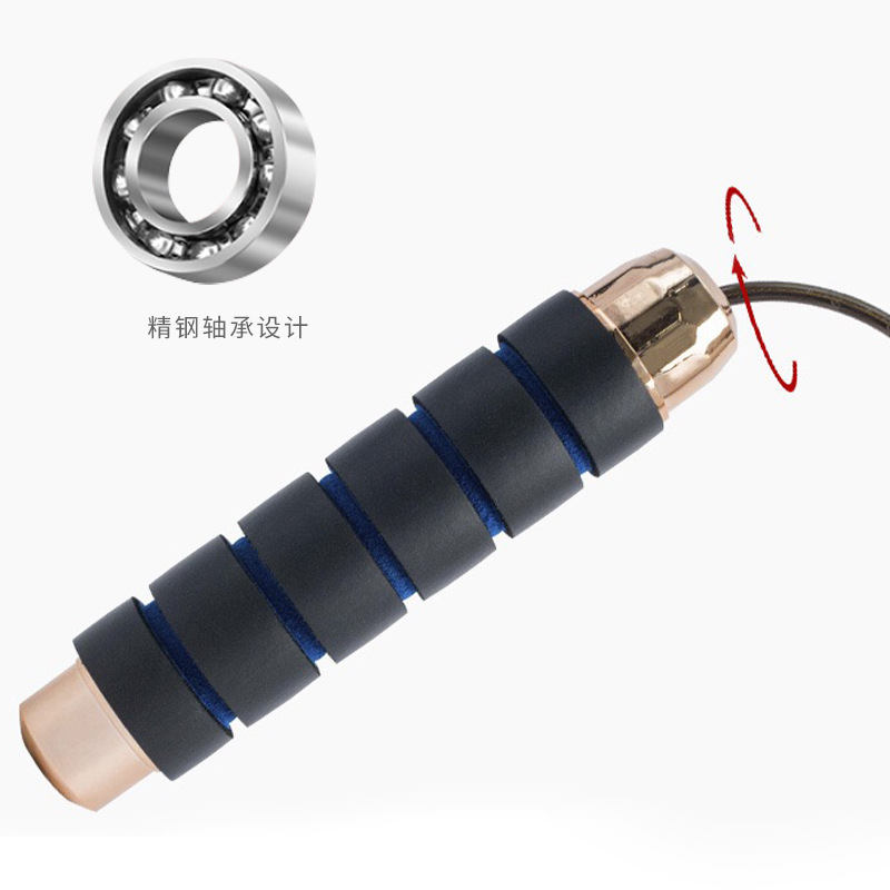 Peso saltar cuerda chapado en oro estudiante Senior High School examen de entrada aptitud entrenamiento físico adulto rodamiento especial alambre de acero saltar cuerda