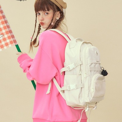 VANWALK毛毛虫系列 自制开学指南女大学生书包日系高中diy双肩包|ru