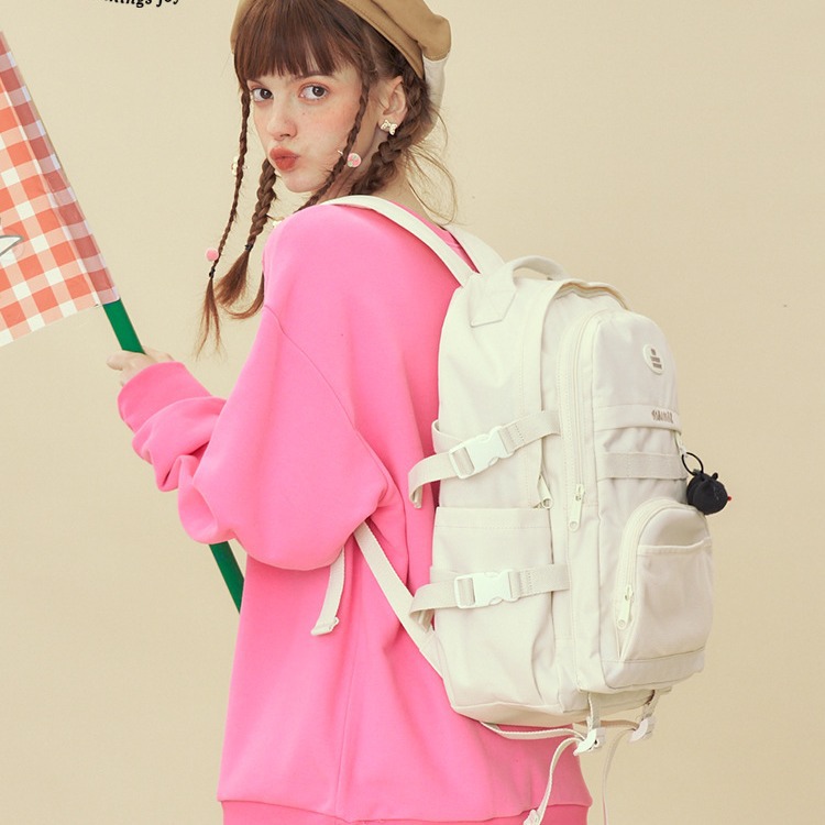 VANWALK毛毛虫系列 自制开学指南女大学生书包日系高中diy双肩包|ru