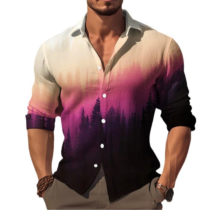 Camisa de botón de solapa de manga larga minimal unisex de alta calidad 2024 blusa suelta de otoño para hombre MB12