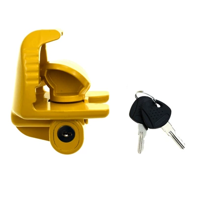In-Stock Direct Sale Trailer Lock Car Connection Lock Rv Trailer Accessories Zinc Alloy Round Head Lock Tow Truck Hook Lock (Car lock) - yh1744-yellow
